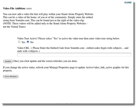 Link Your Property Video