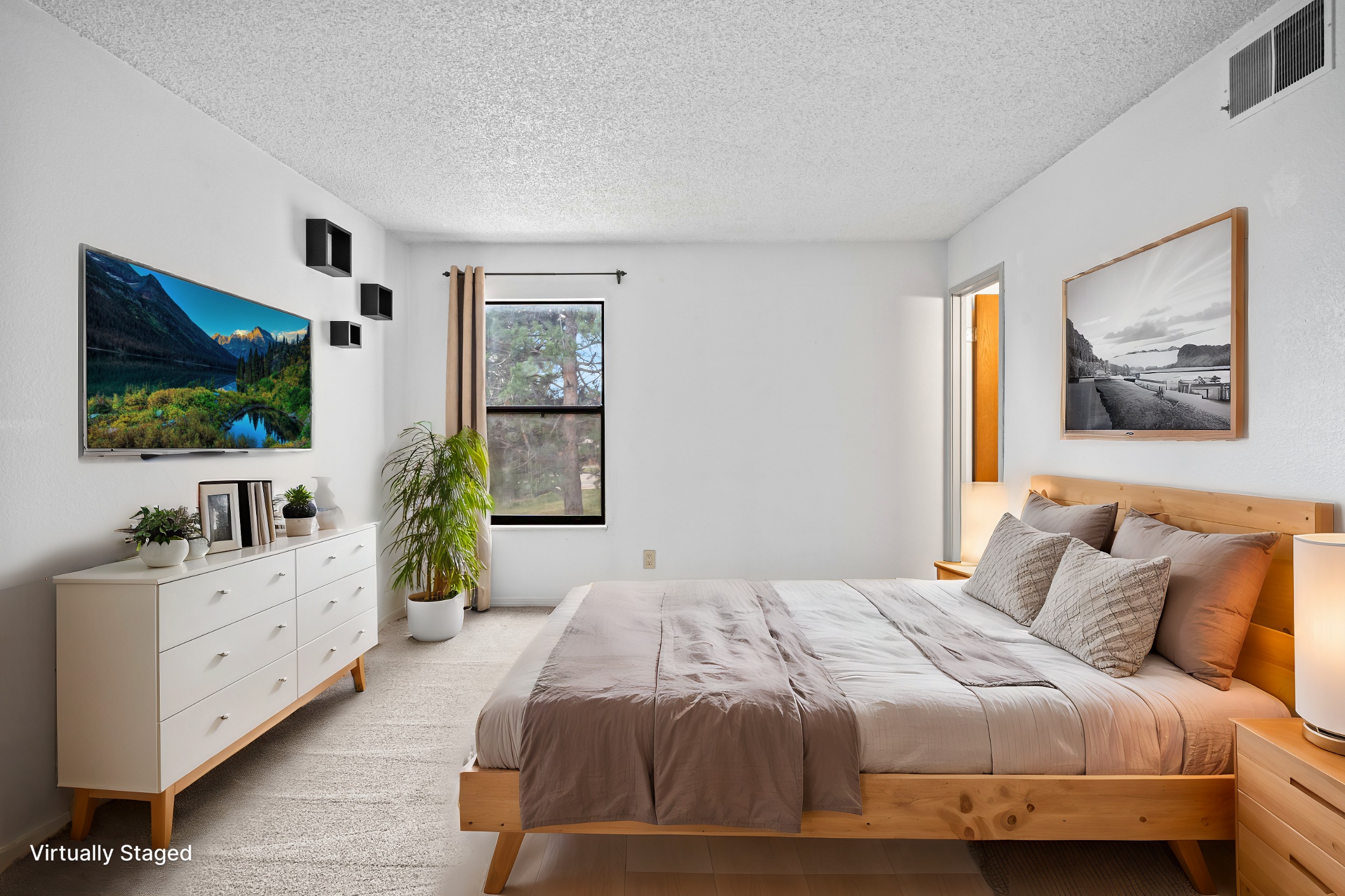 Primary Bedroom Virtual Staged