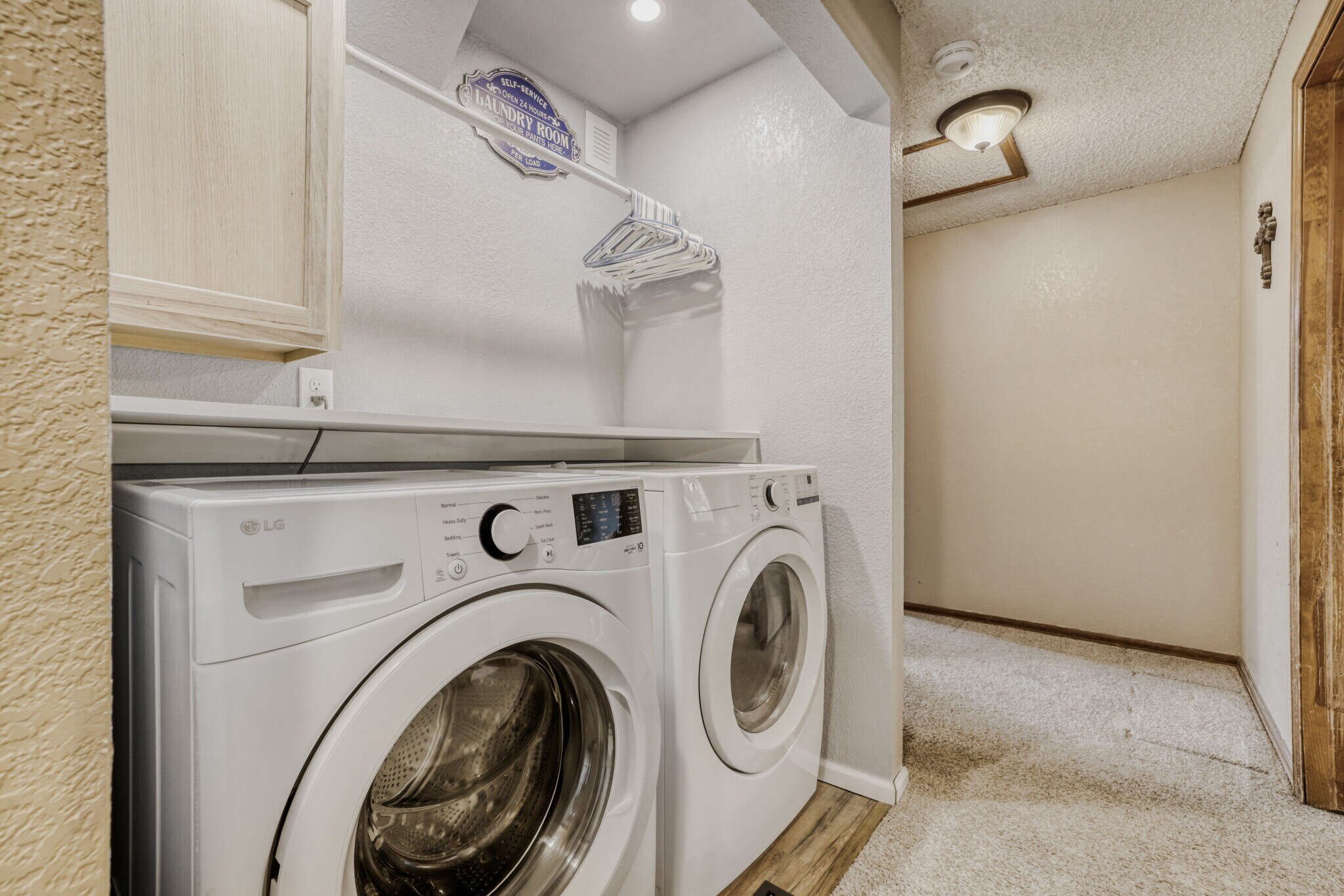 Upper Level Laundry with Folding Shelf