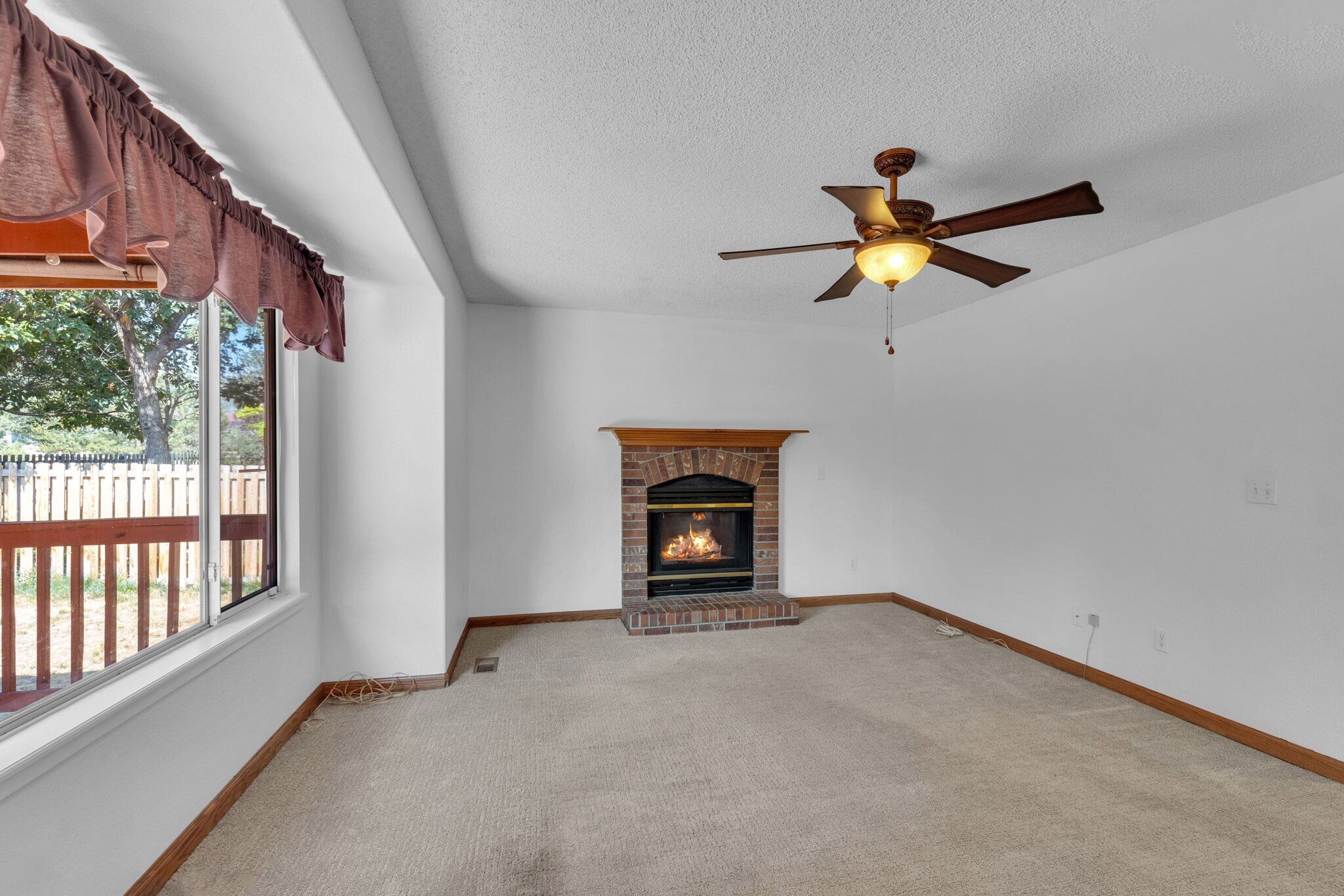 Spacious Family Room with Gas Fireplace