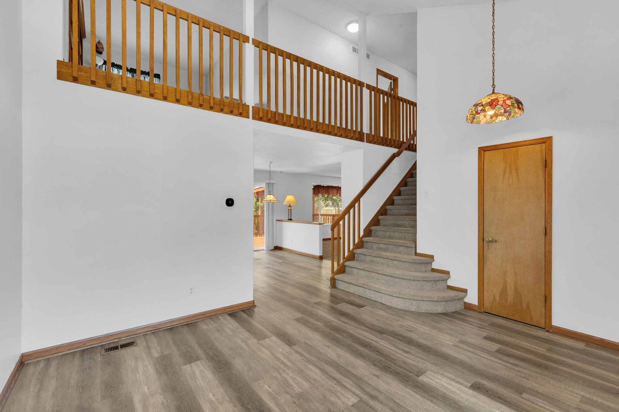 Vaulted Living Room with LVP Flooring