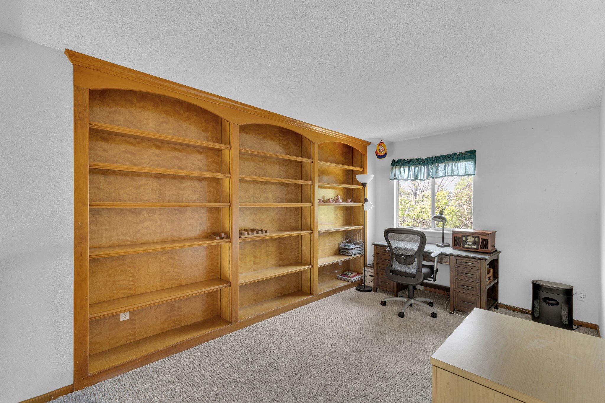 Large Loft with Built-in Shelving