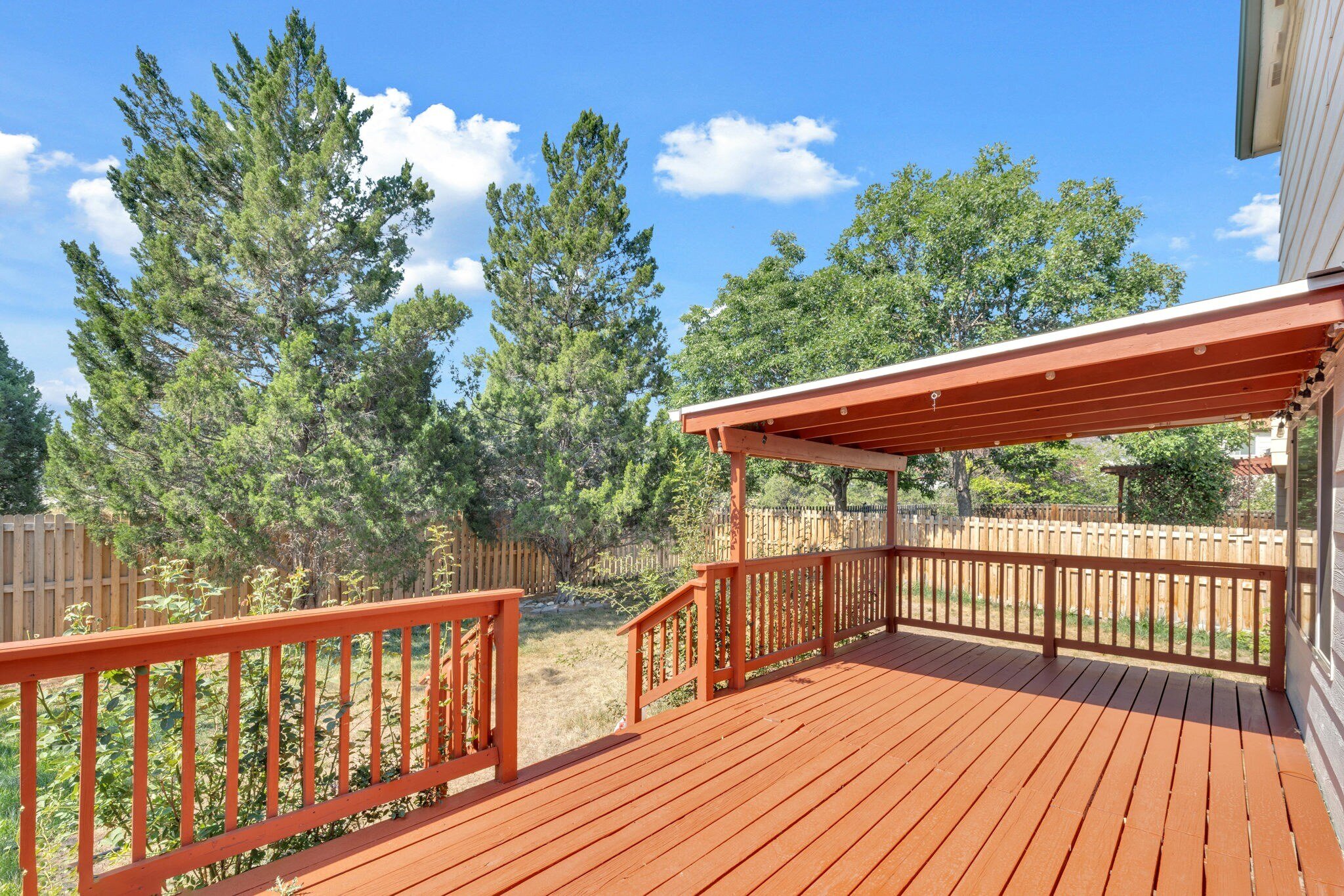 Huge Partially Covered Back Deck