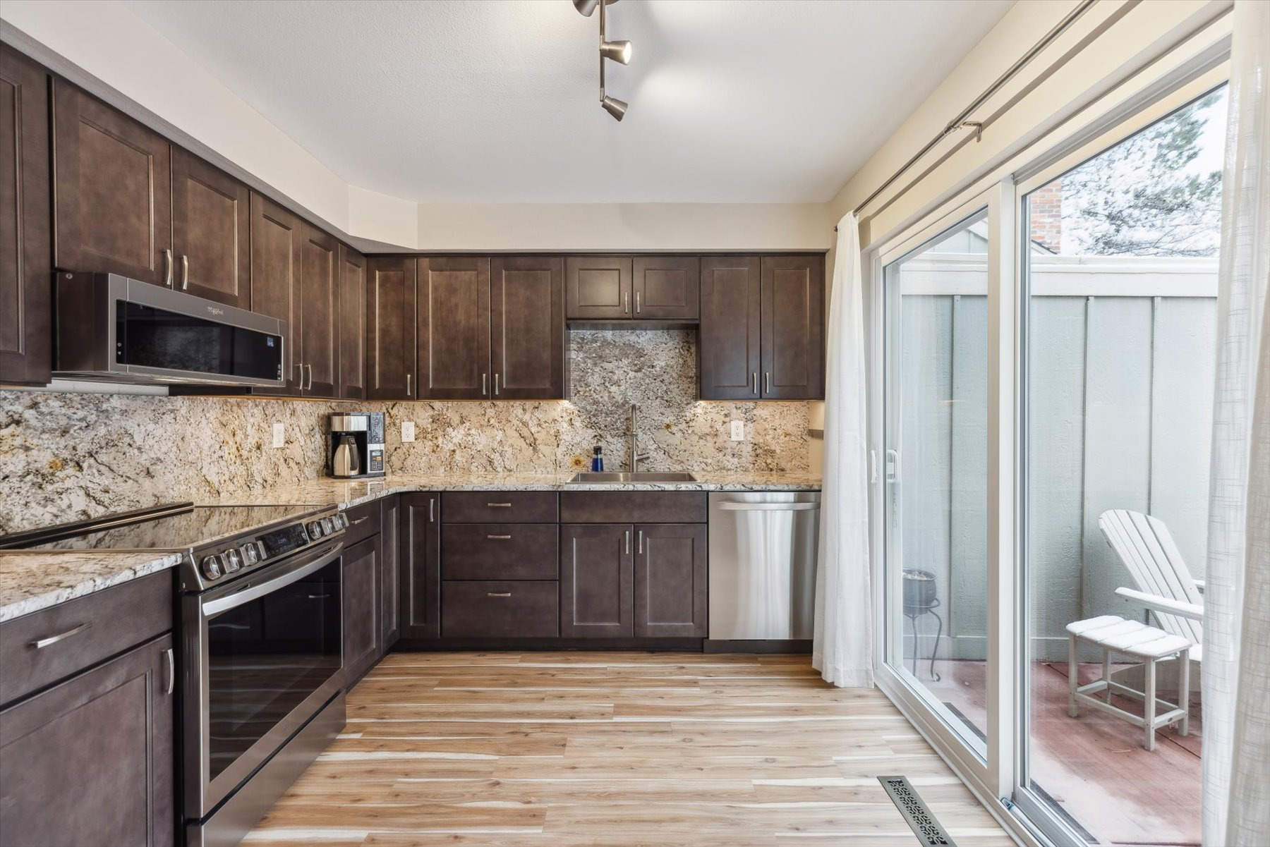 Gorgeous Custom Cabinets and new sliding glass door
