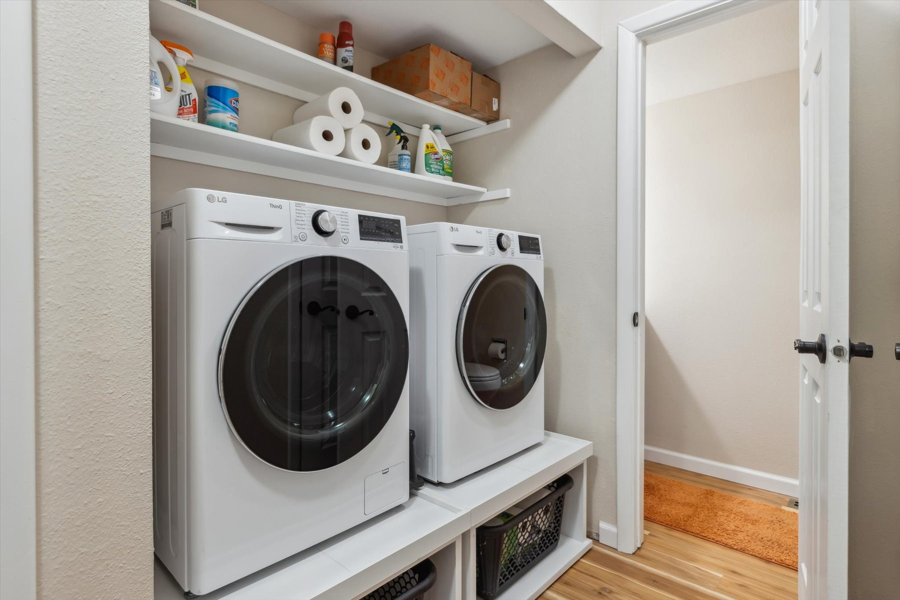 Laundry closet with Washer and Ventless Dryer included