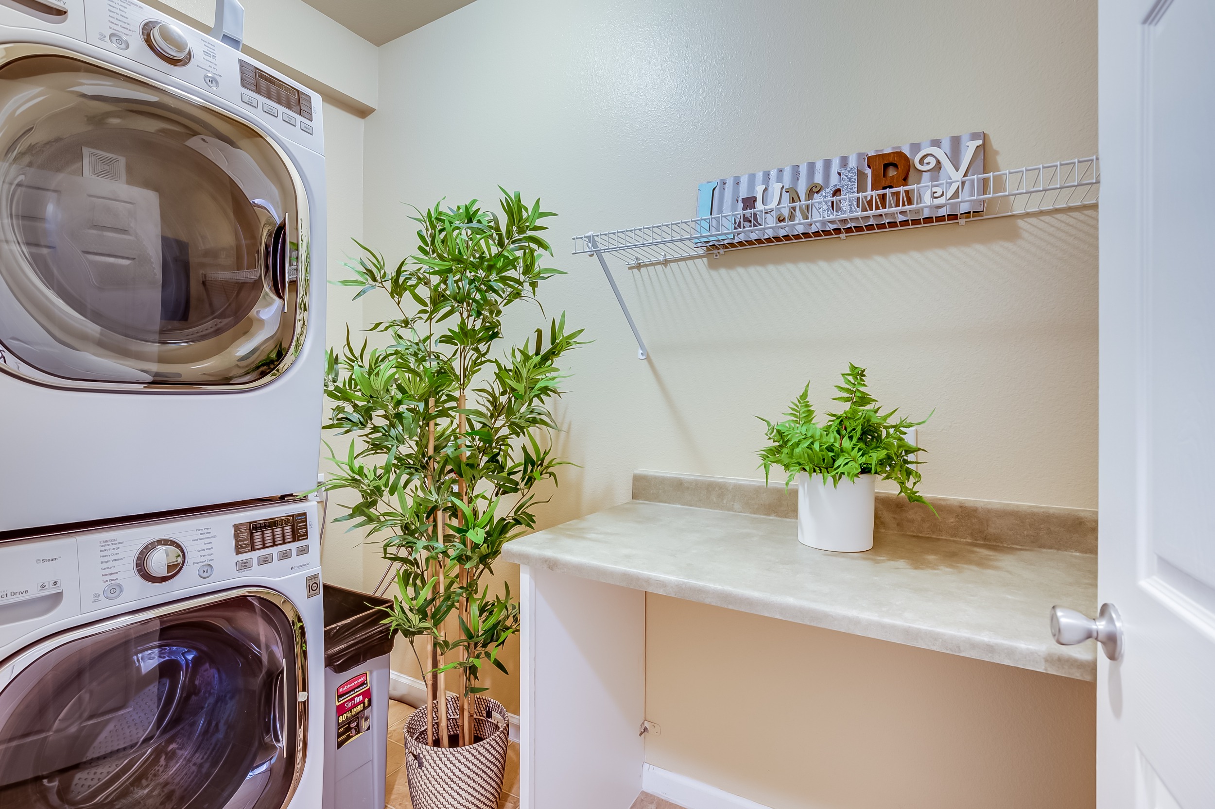 Large laundry room, washer and dryer are included 