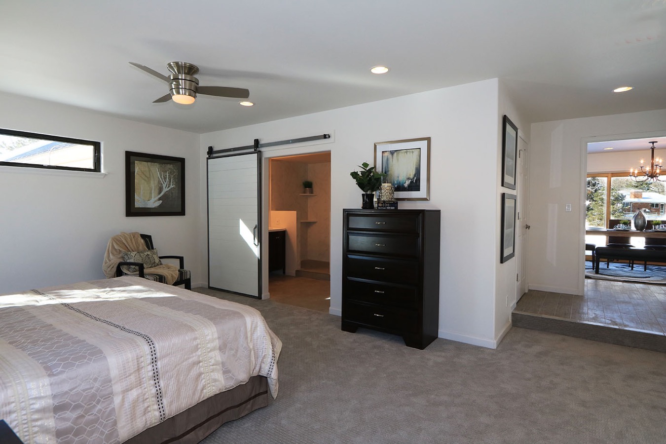 Barn door featured into bath!