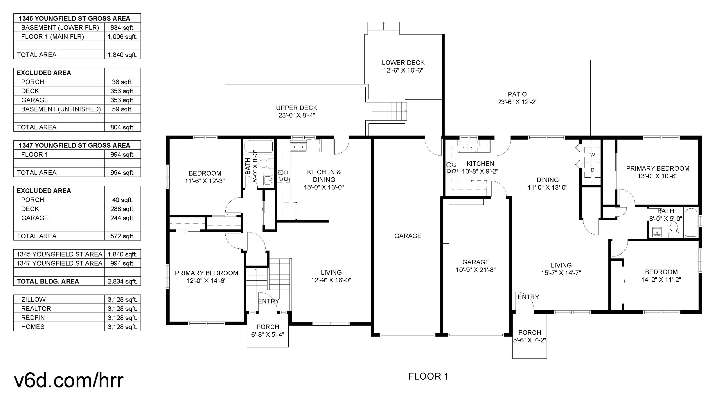 Floorplan for 1345 Youngfield