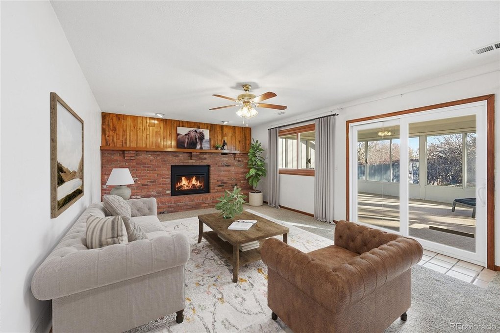 Living Room with Cozy Fireplace