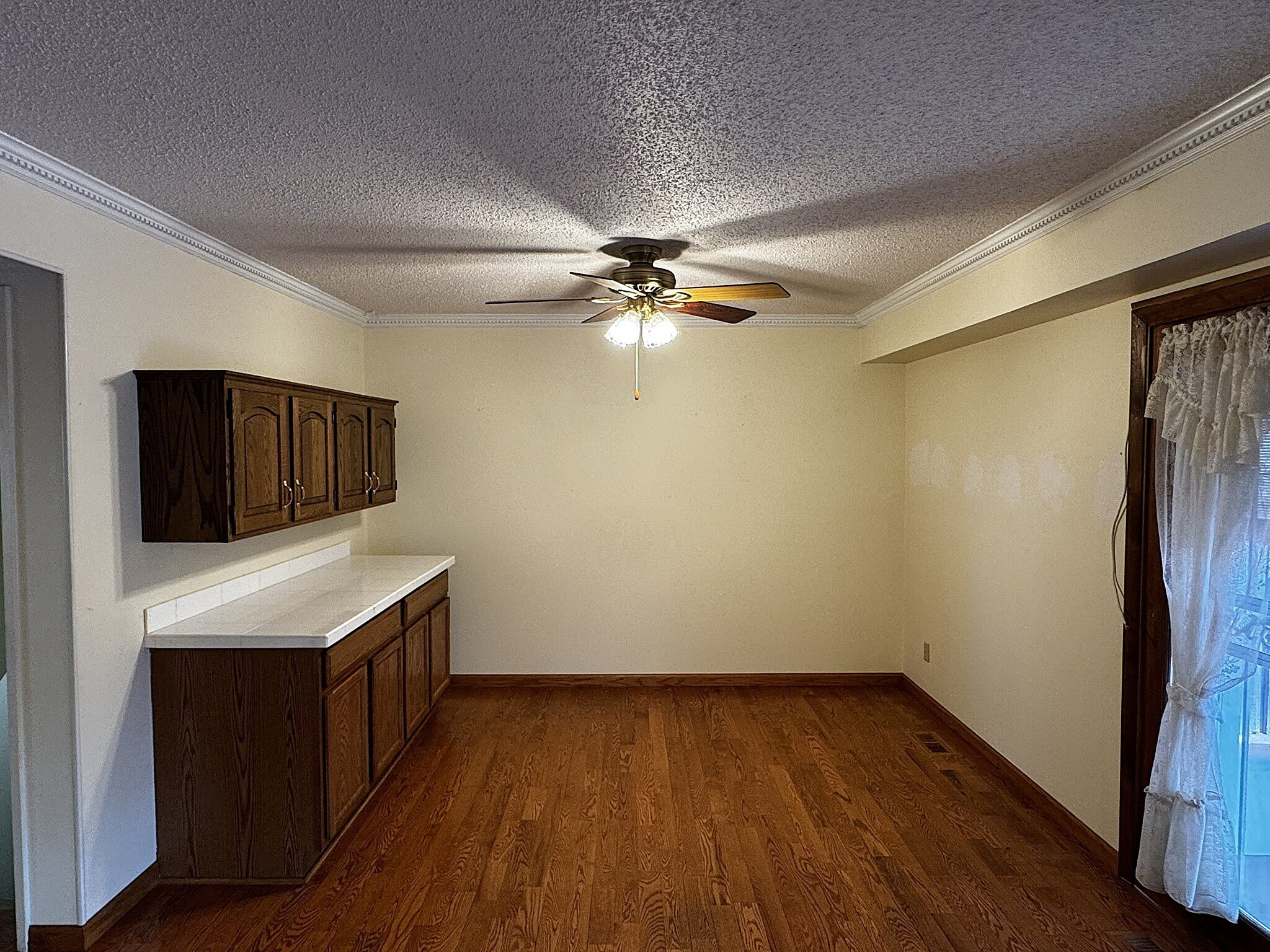 Big Dining Area with Built-In Counter and Cabinets