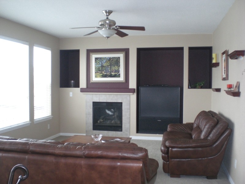 Open Family room with built ins!