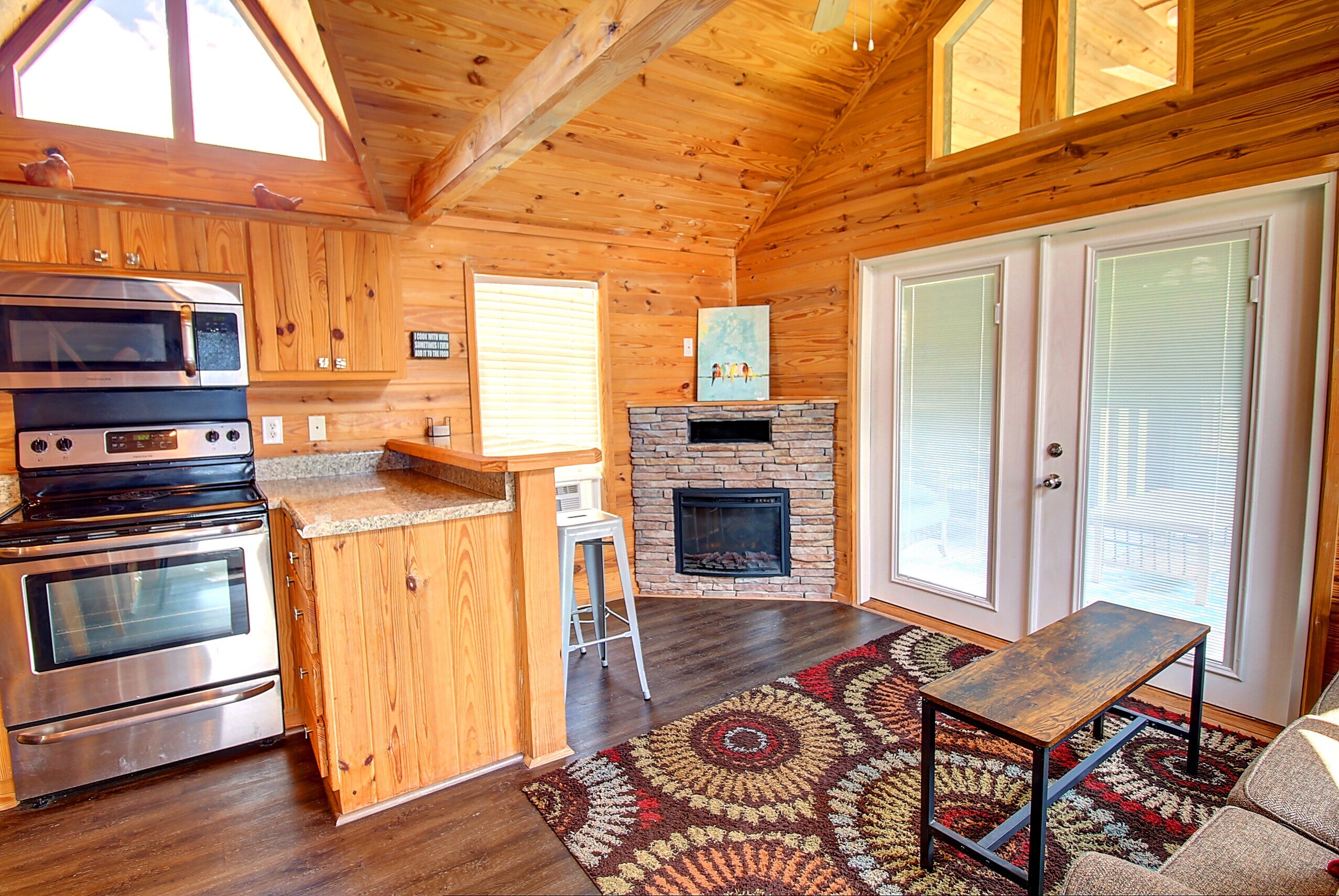 Living Space with electric fireplace