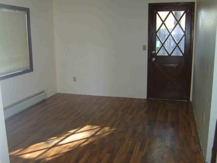Dining room with backdoor to patio!