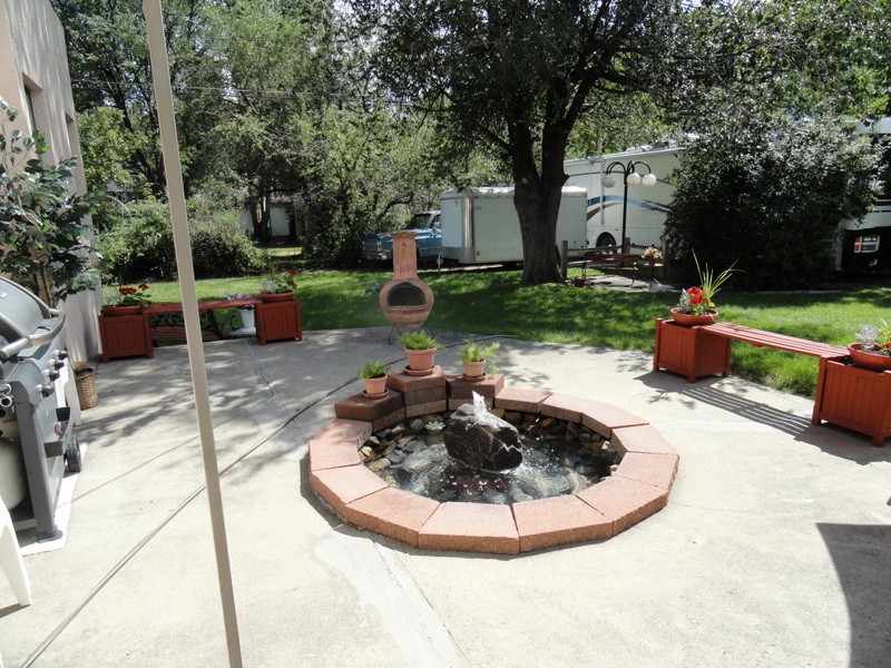 Step out on your back patio and enjoy the water feature!