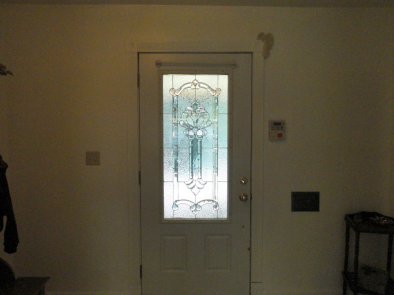 Front door with glass panel!