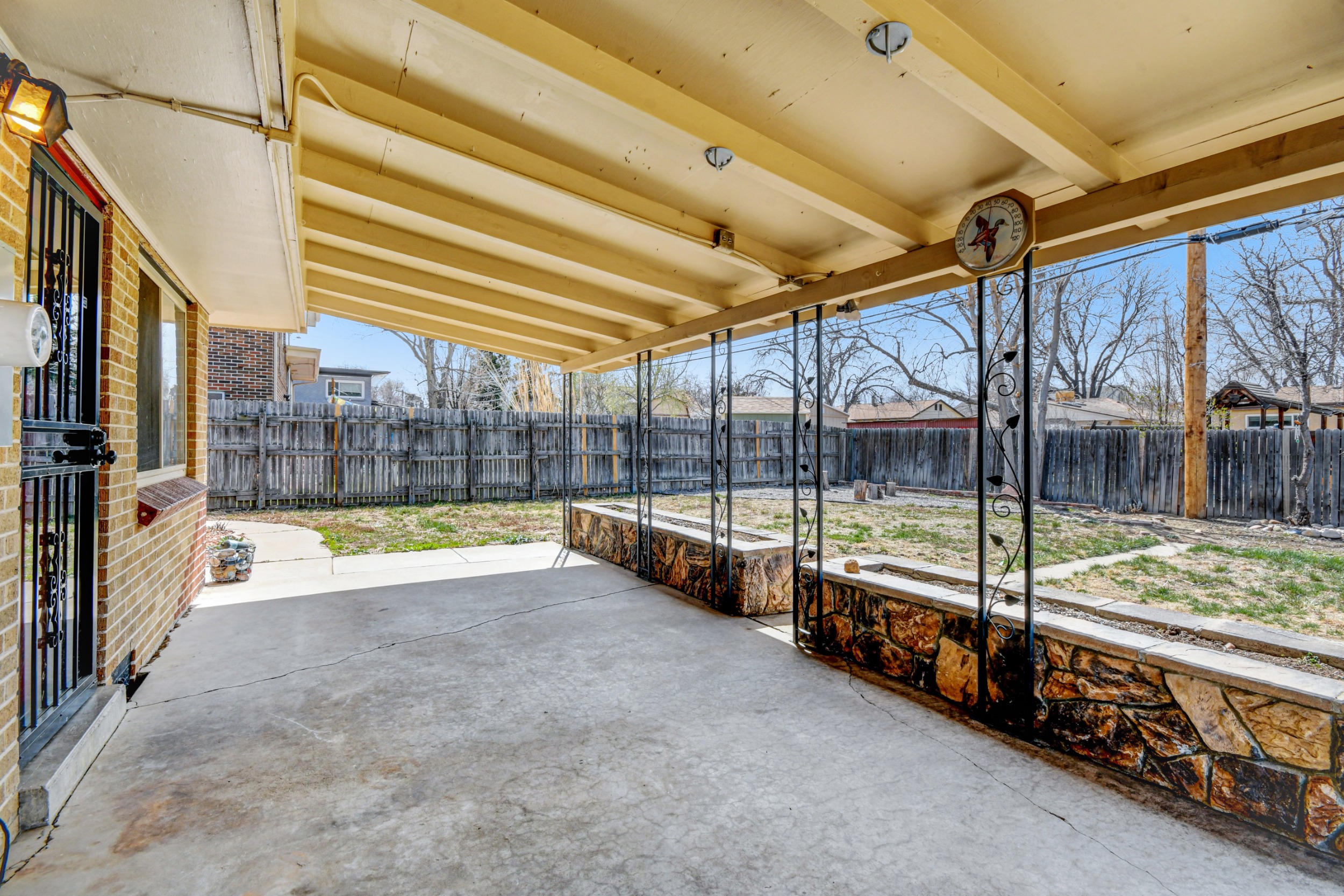 Covered Patio great for outdoor dining or just hanging out with friends and family