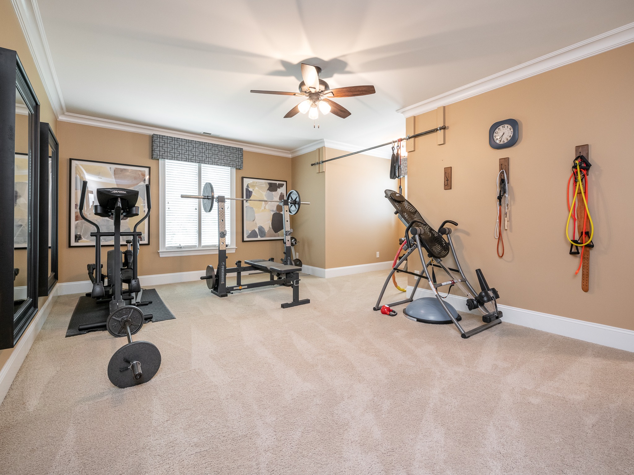 Exercise room currently set up in Bedroom #4