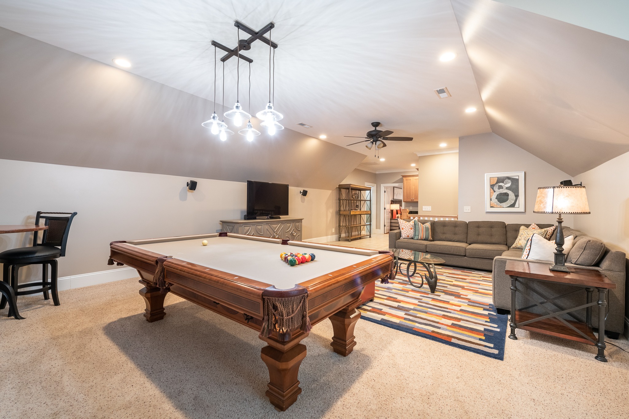 Pool table and ping pong table top to remain