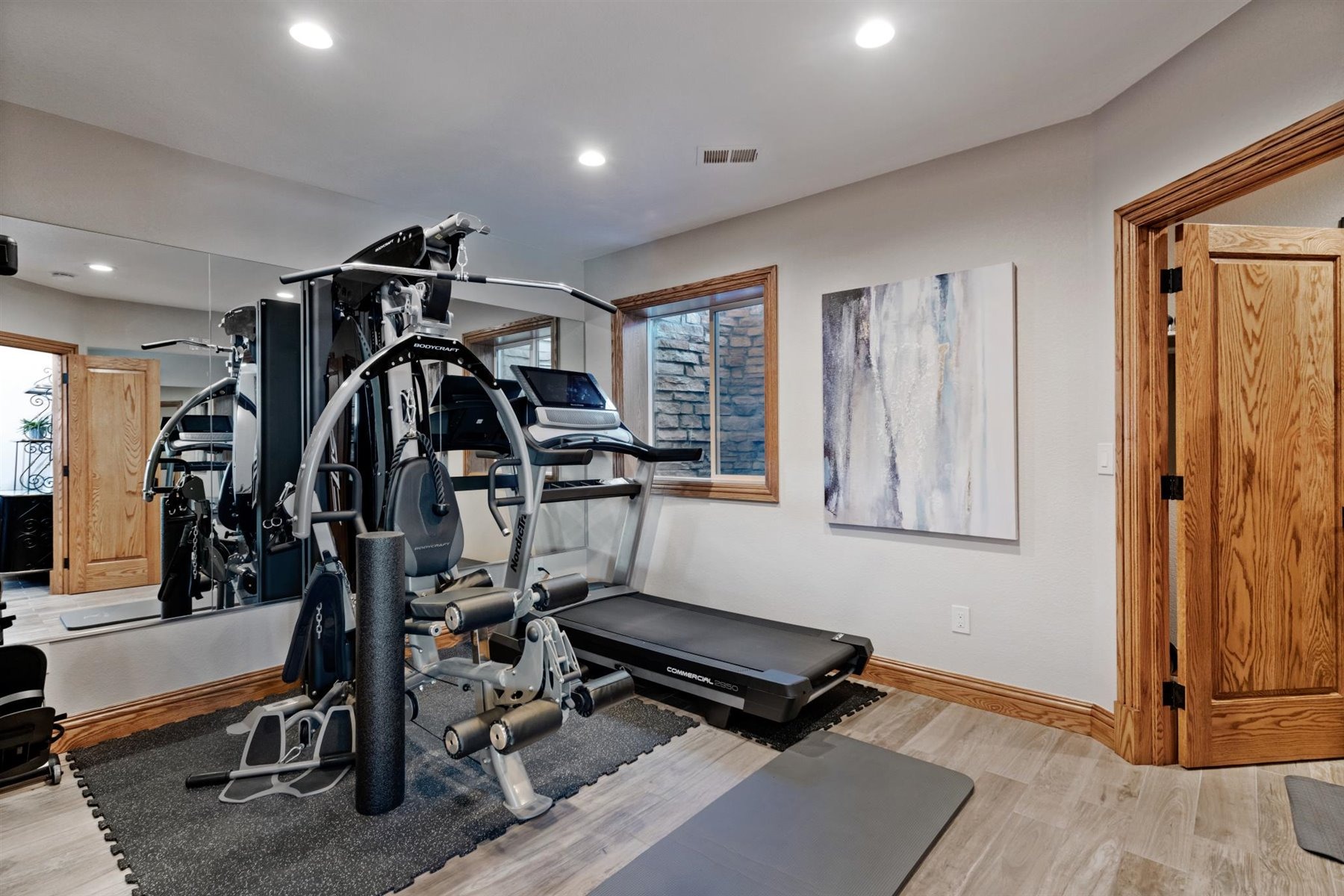 Exercise Room/Bedroom with attached bathroom