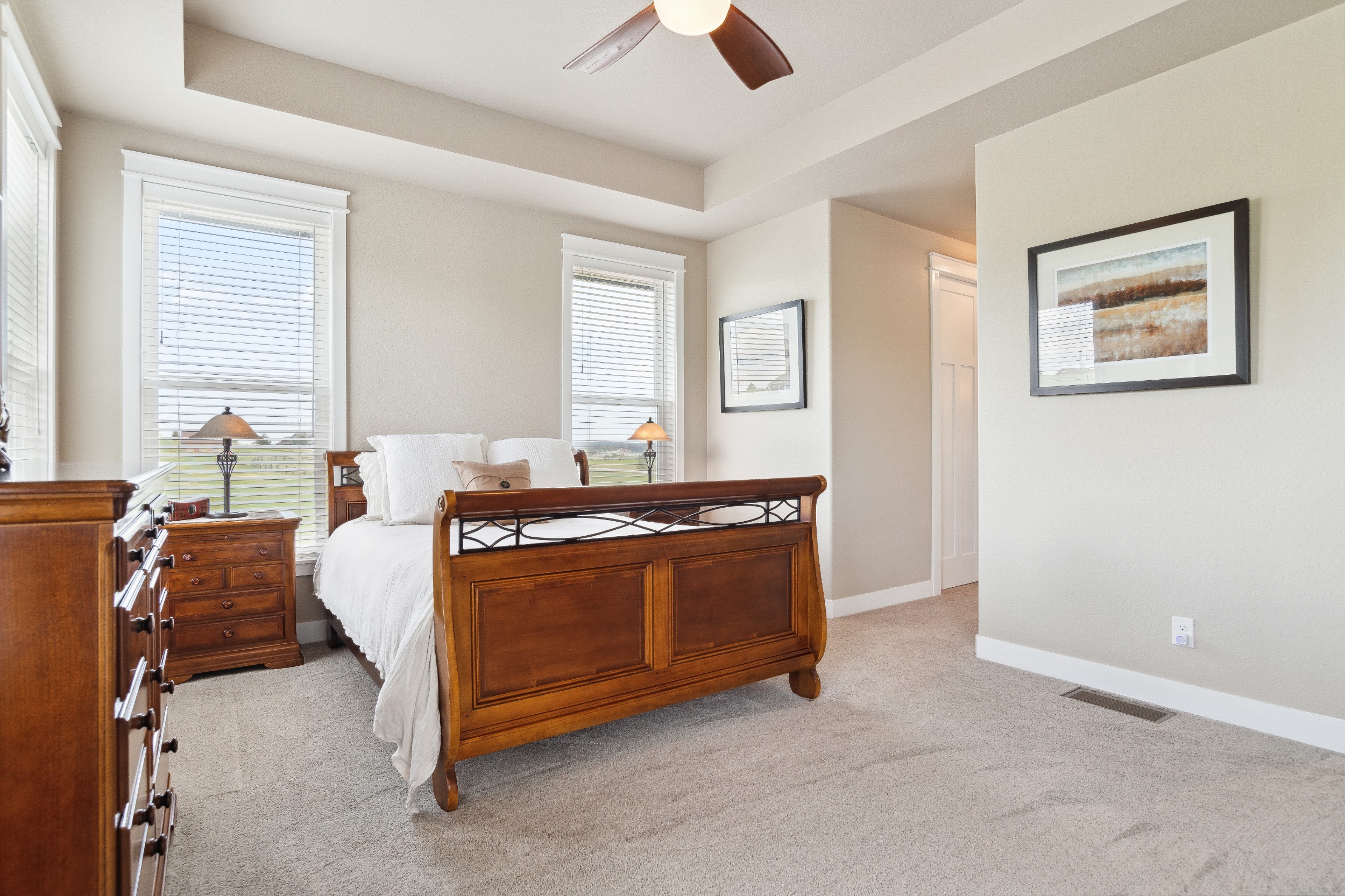 Master Bedroom with access to Covered Back Deck