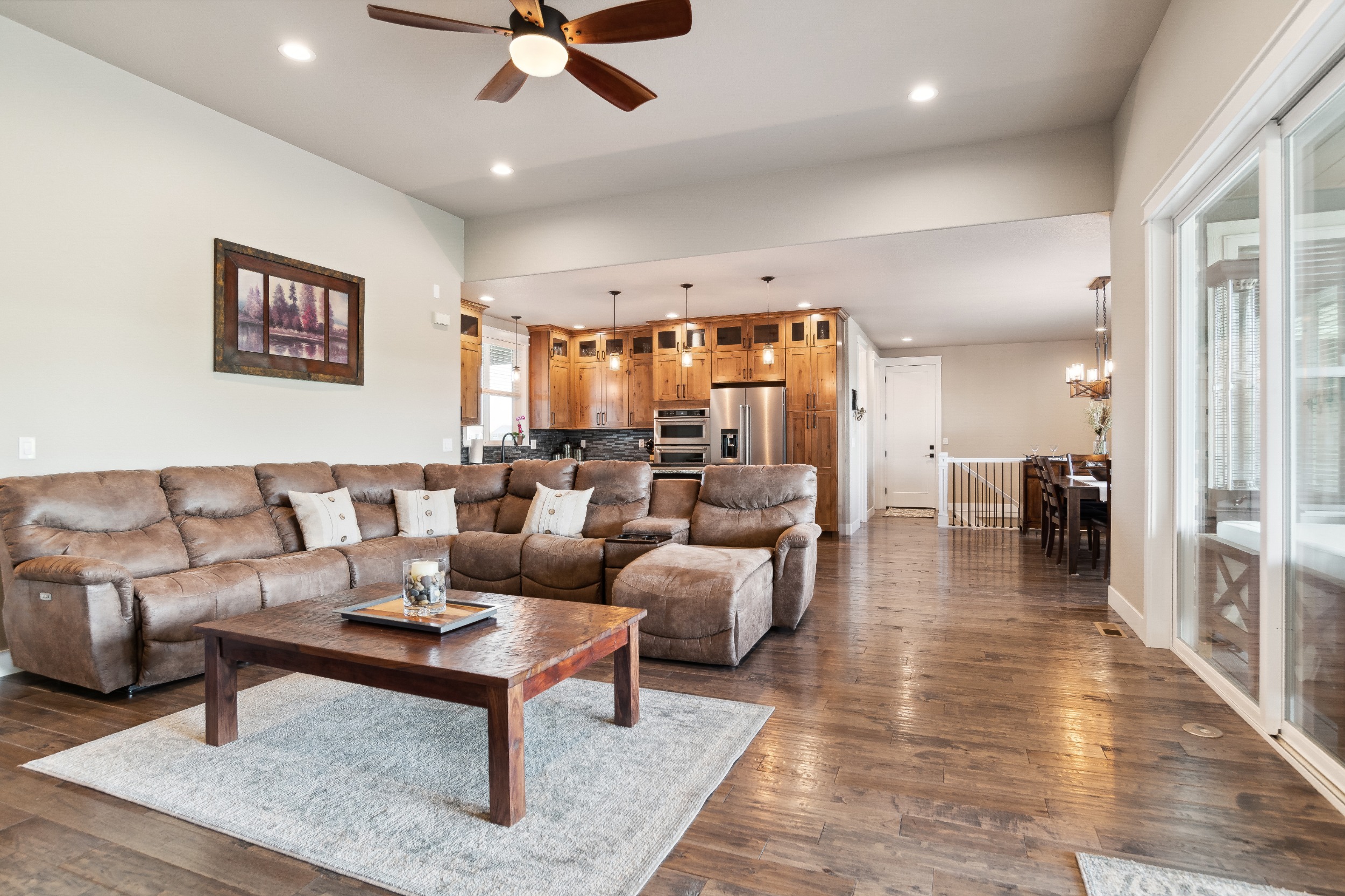Open Floor Plan with 11 foot Ceilings