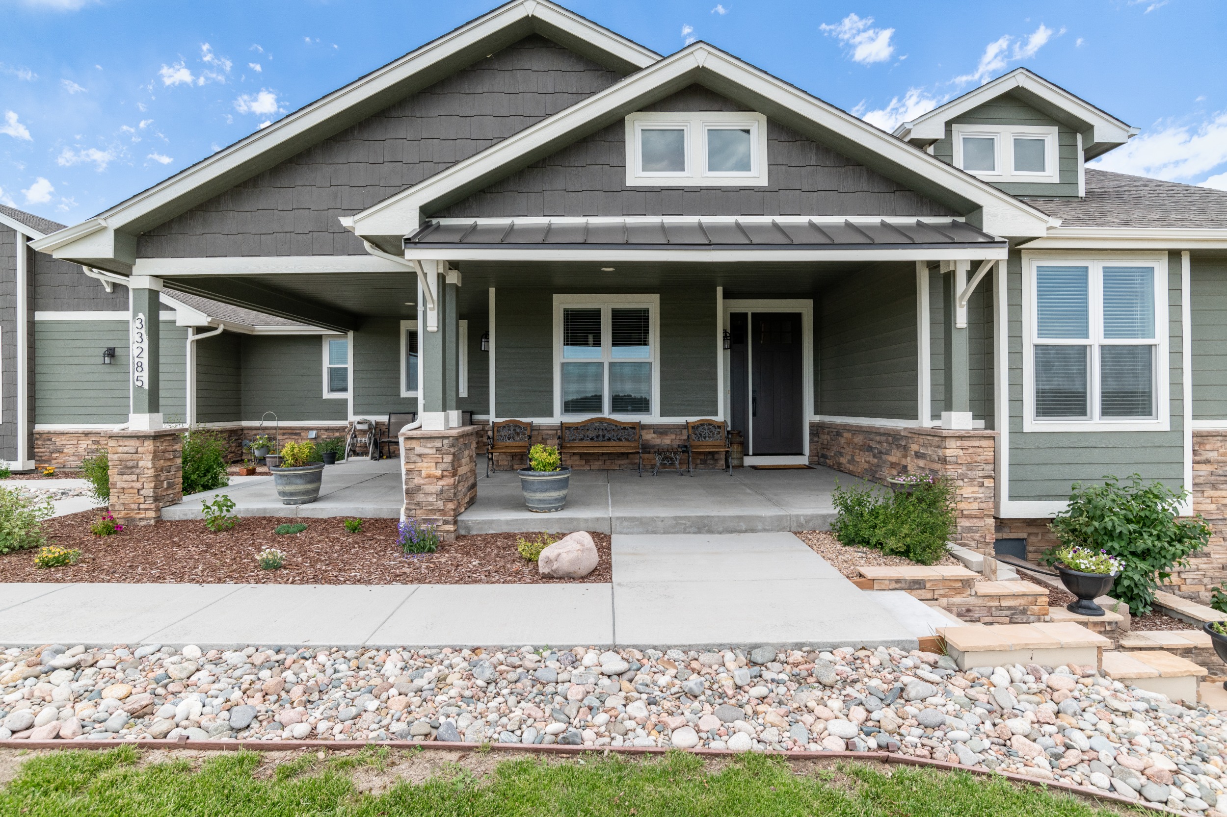 Gorgeous Front Covered Deck