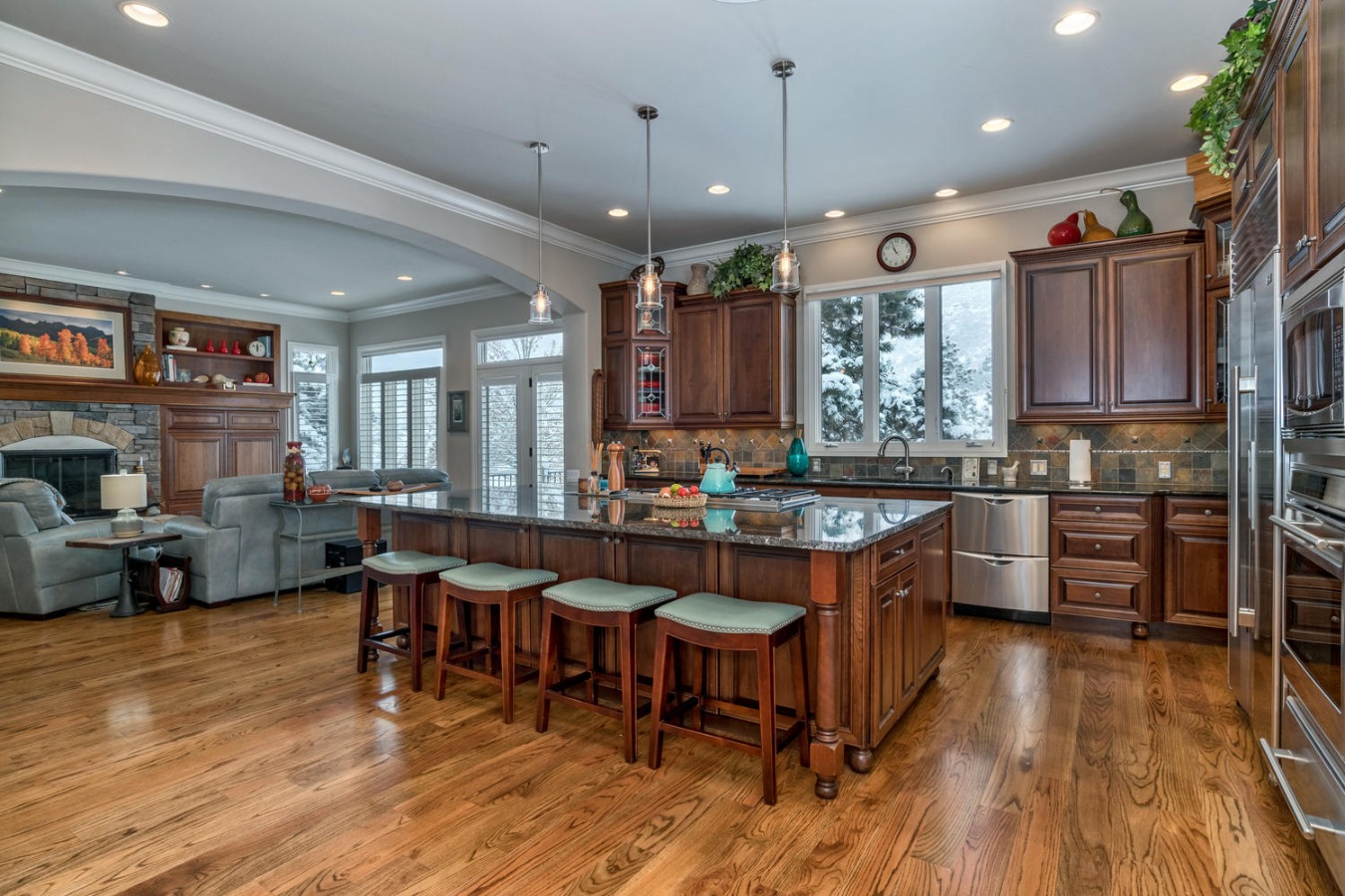 Spacious Gourmet Kitchen is the Heart of This Home