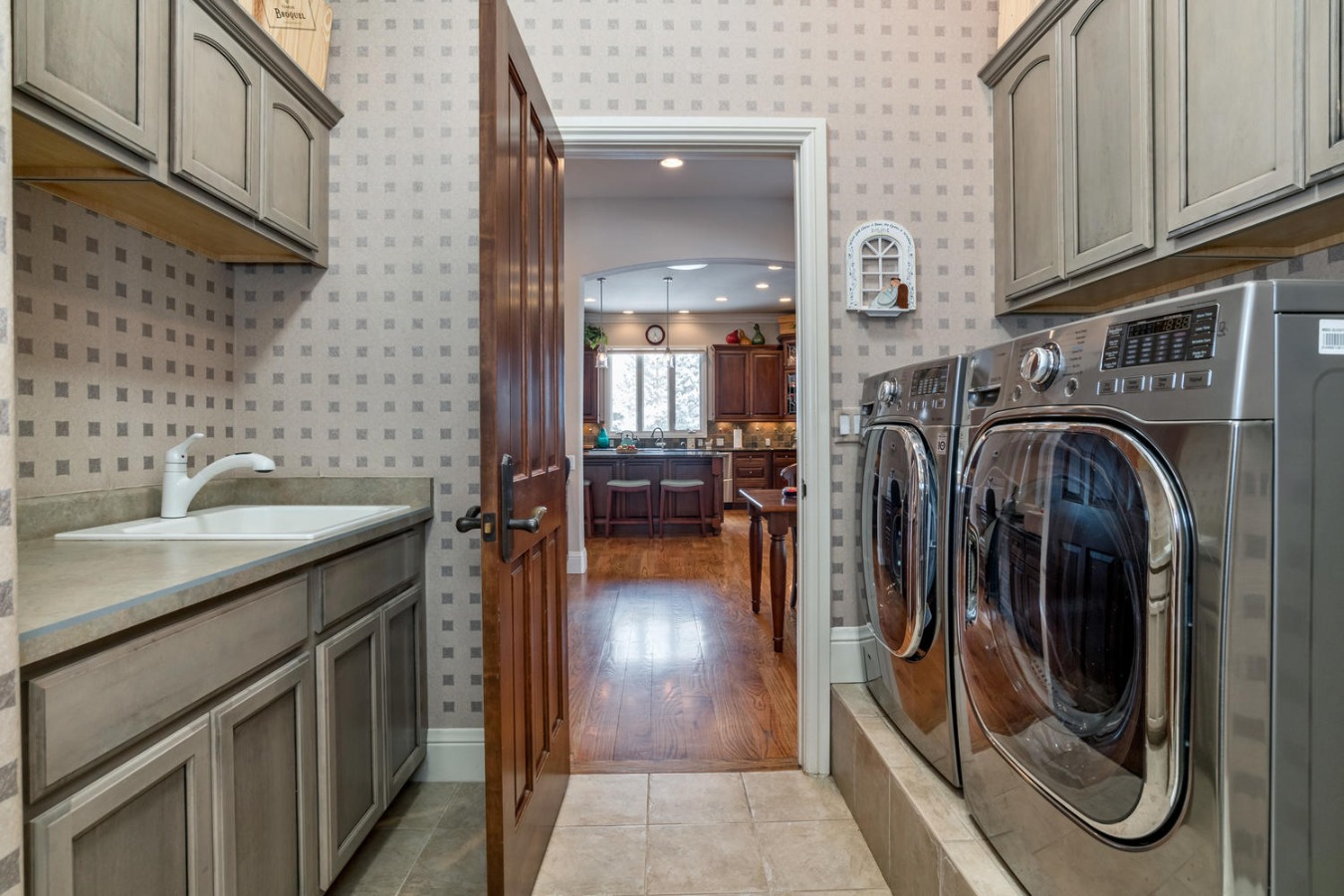 Spacious Laundry Room with Utility Sink & Storage