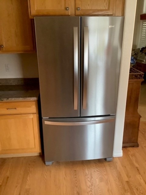 Stainless Refrigerator Now in Kitchen (Added After Photos)