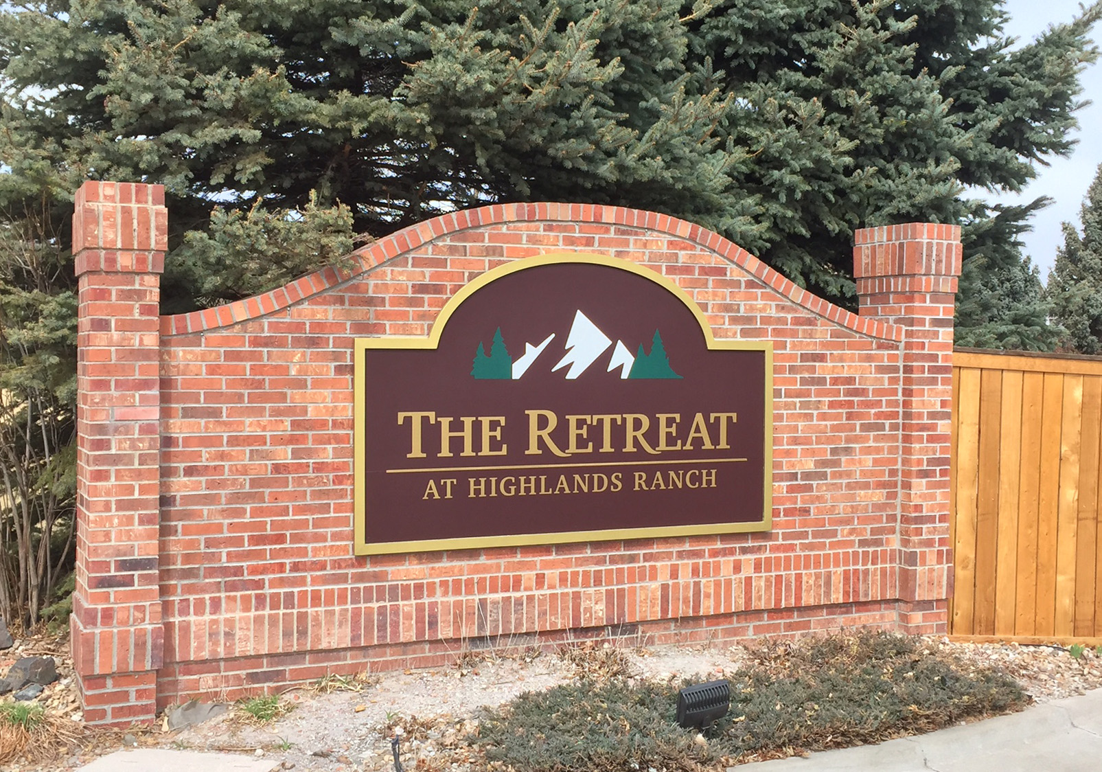 Entrance Sign for Over 55 Community - The Retreat