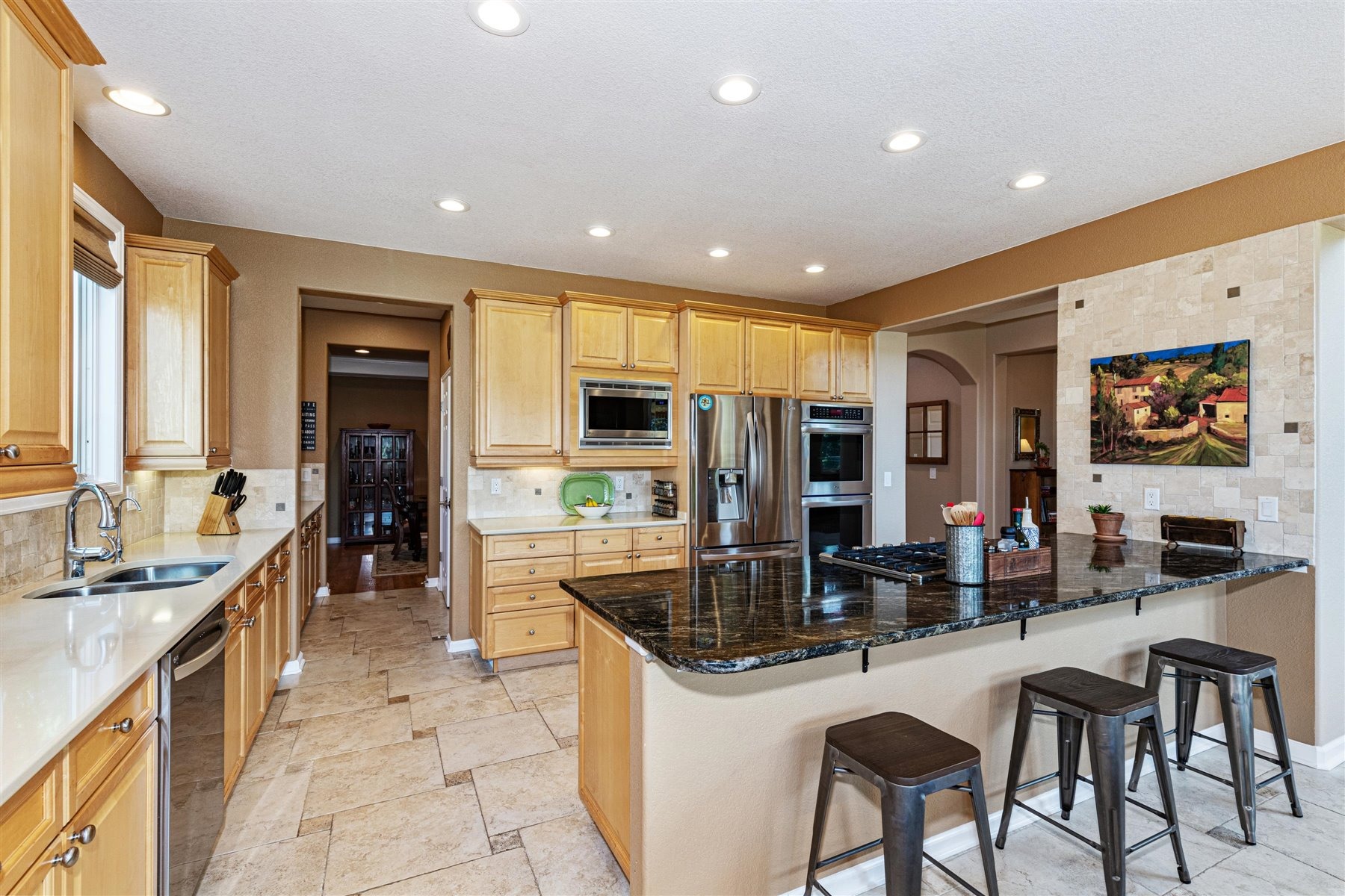 Large Tile Floors and Expansive Countertops