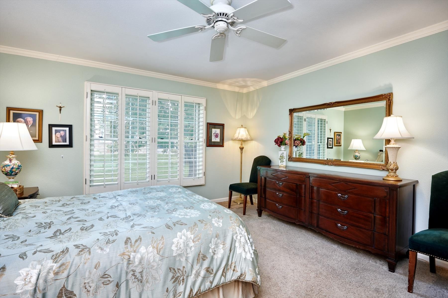Lovely Master Suite with Plantation Shutters 
