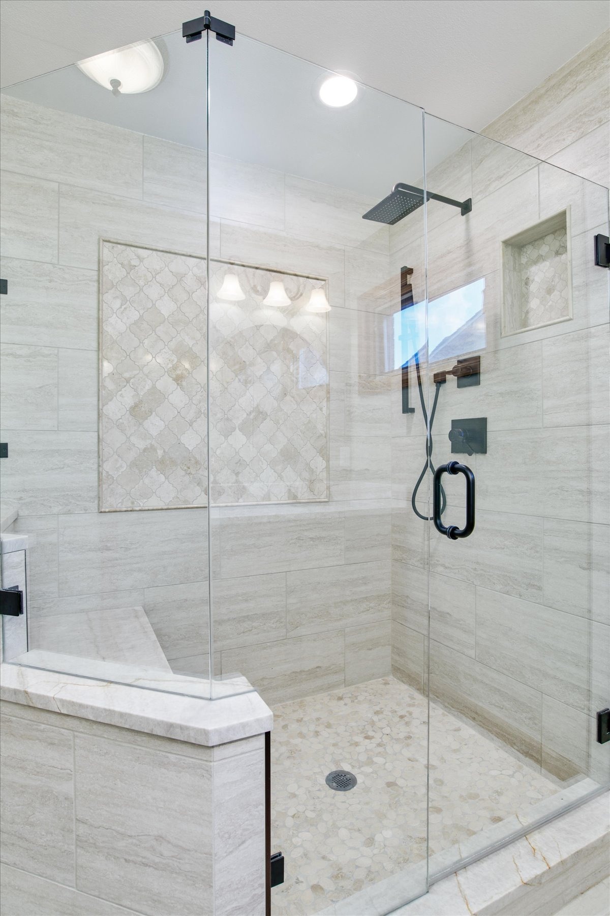 Luxurious Oversized Tiled Master Shower