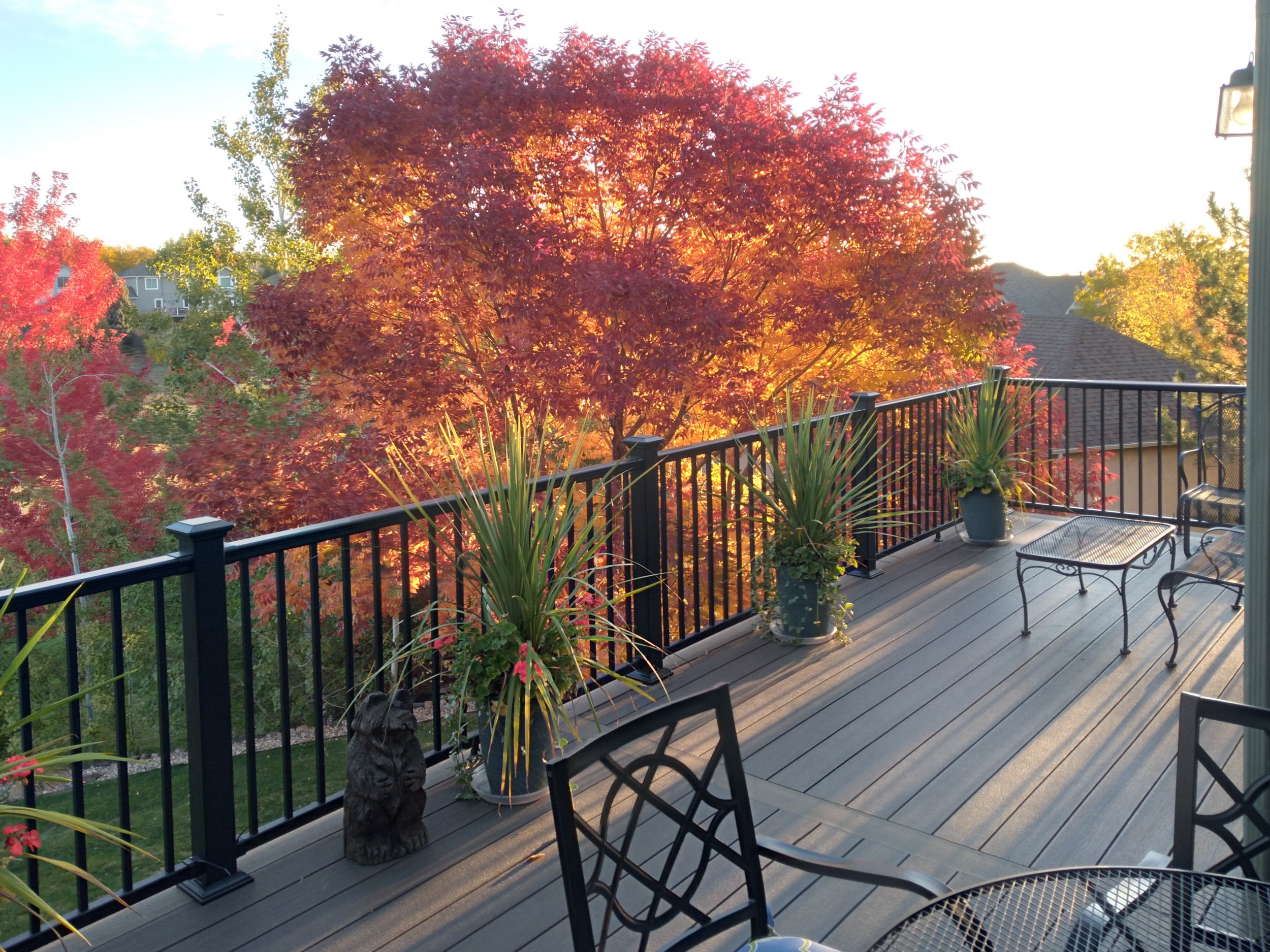 Amazing autumn views from deck