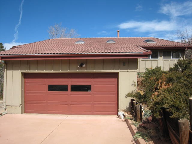 Two-car garage.