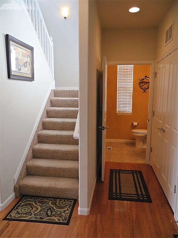 Elegant entrance to inviting upstairs