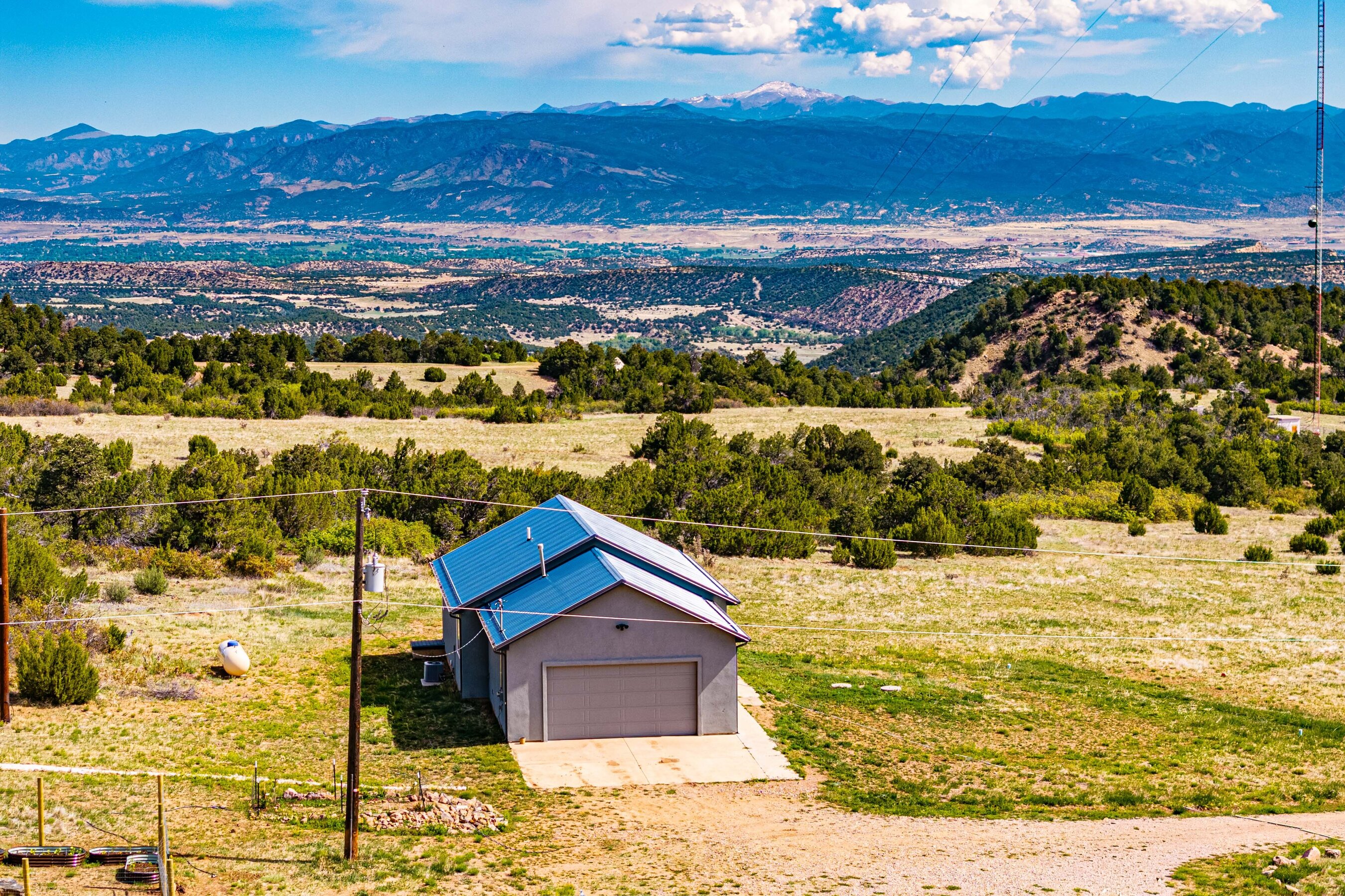 The home is oriented to the north, with stunning Pikes Peak views from the front deck.
