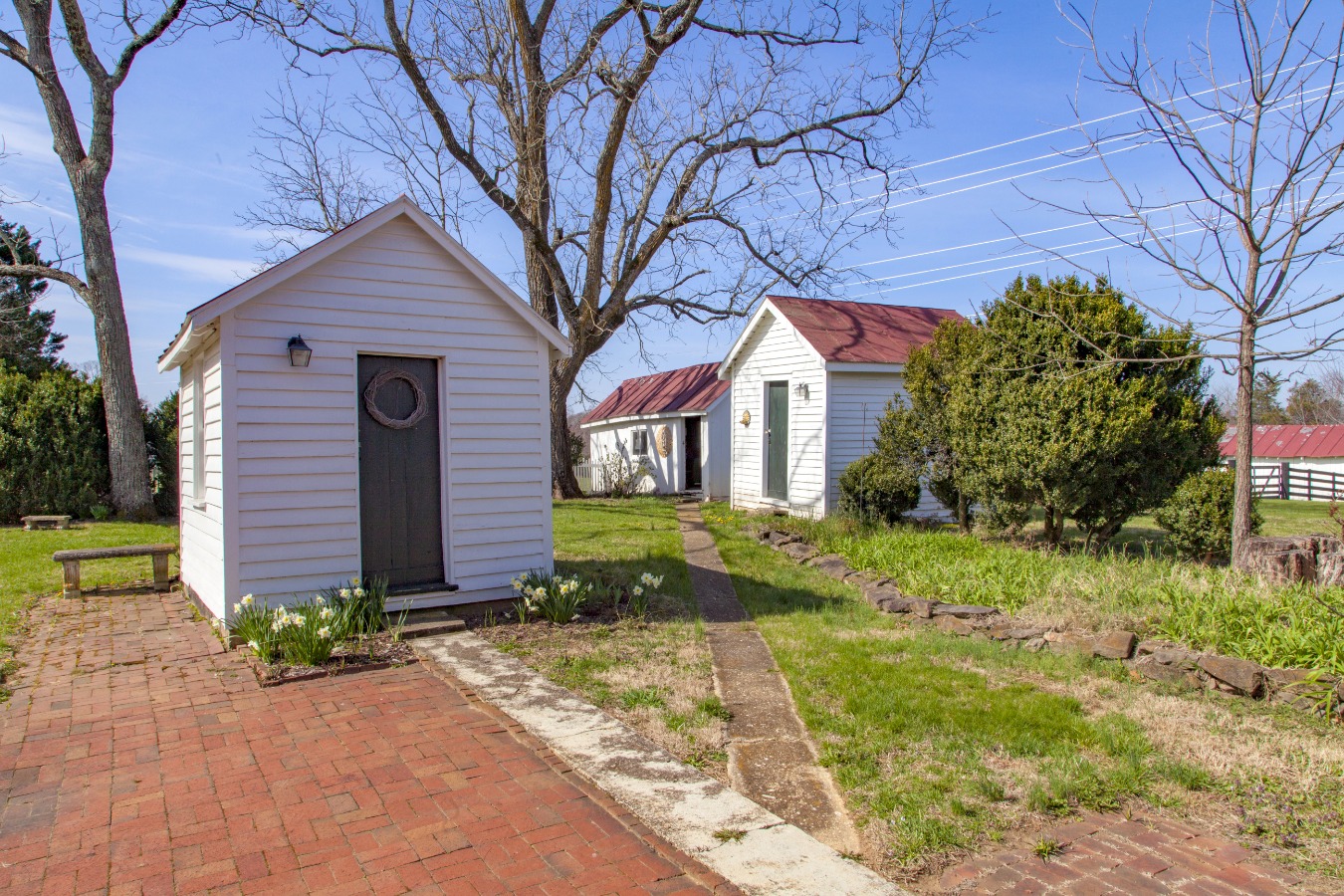 Numerous outbuilding for storage