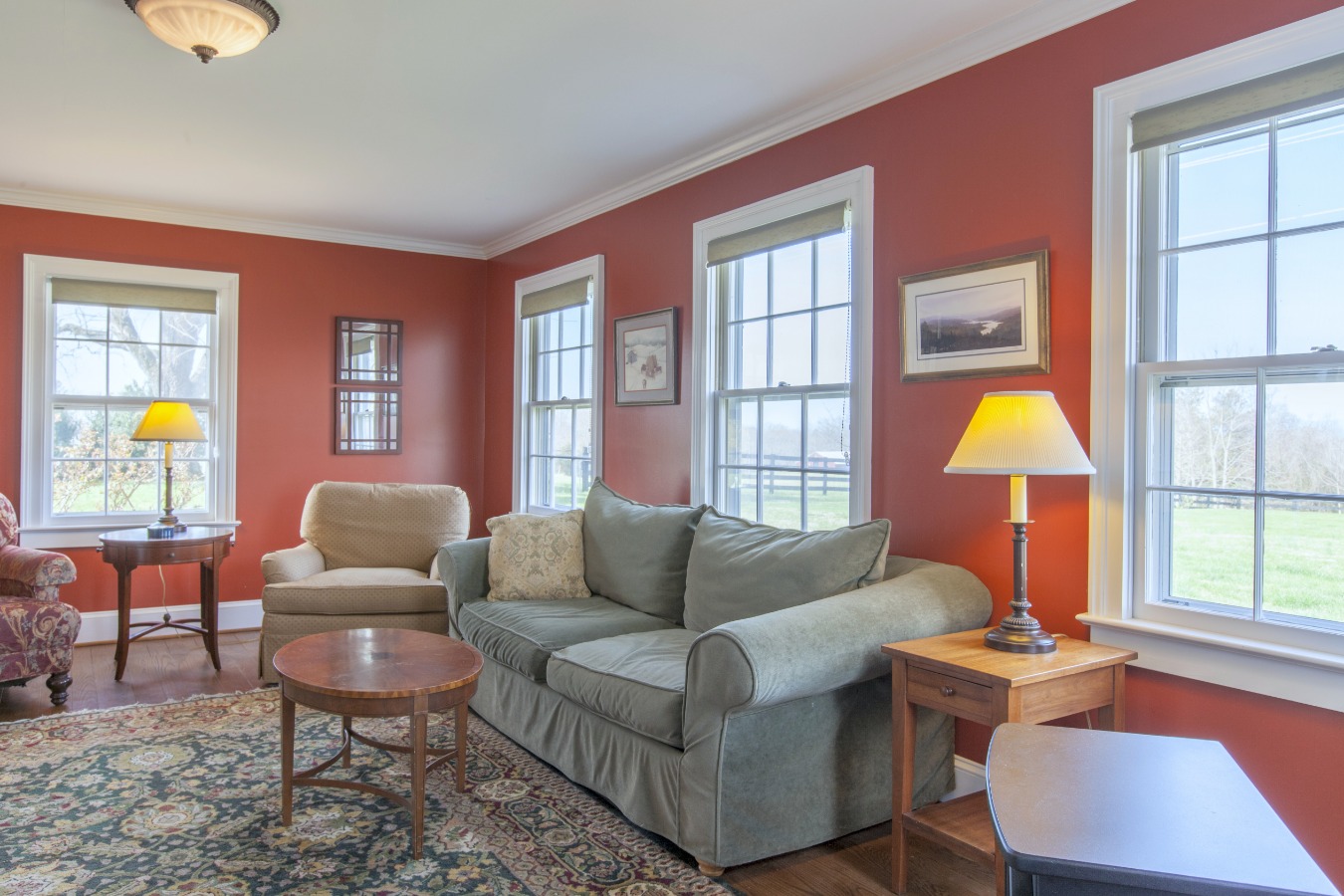 Spacious Family room looks out to the back yard