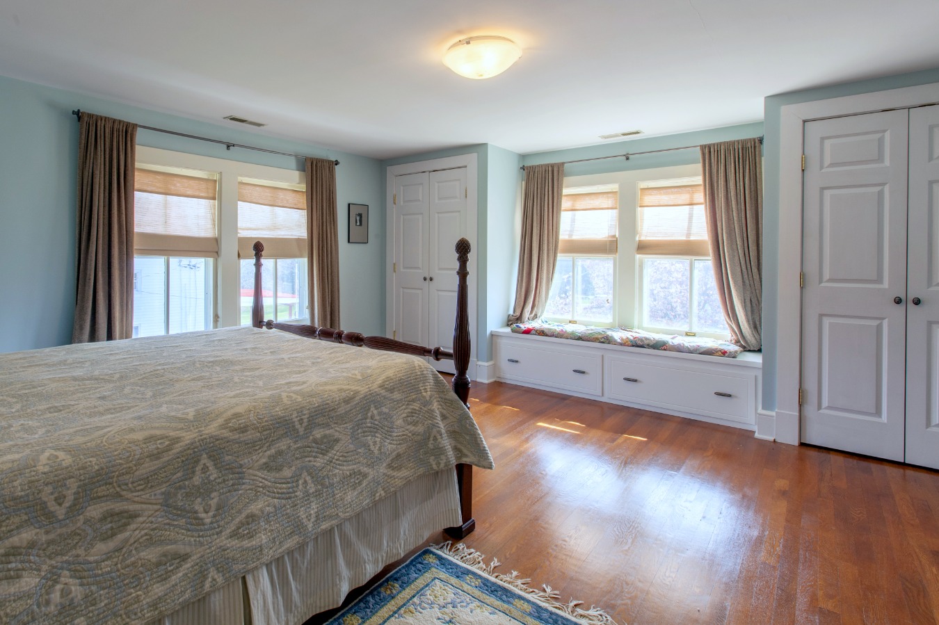 Master Bedroom w/ double closets and window seat