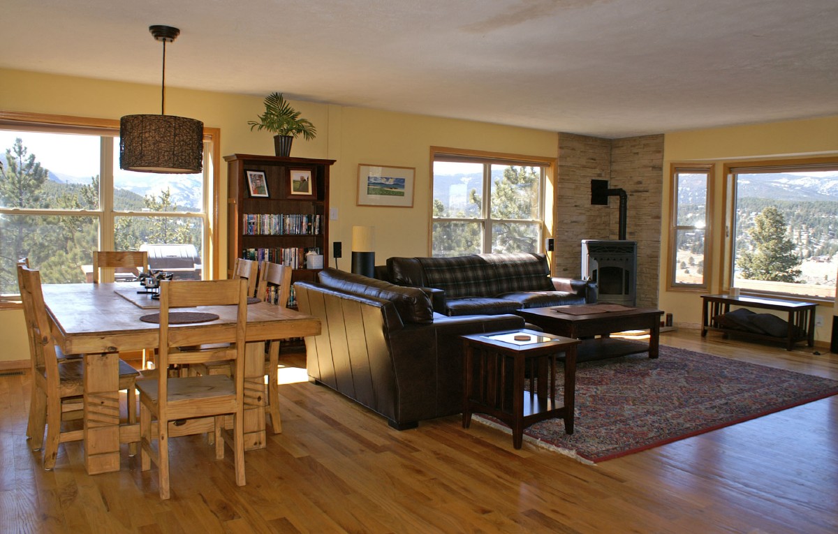Great Room walks out to wrap around Deck