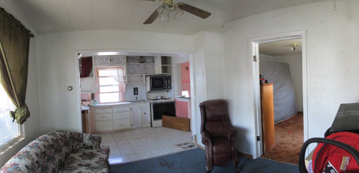 Livingroom and kitchen