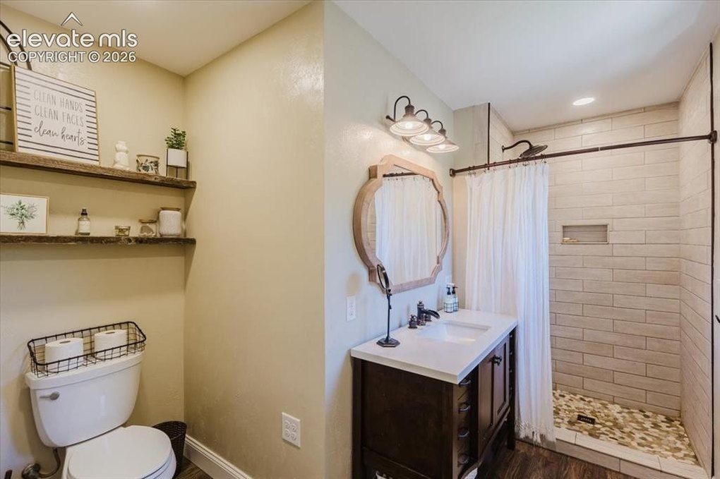 Attached primary bathroom
