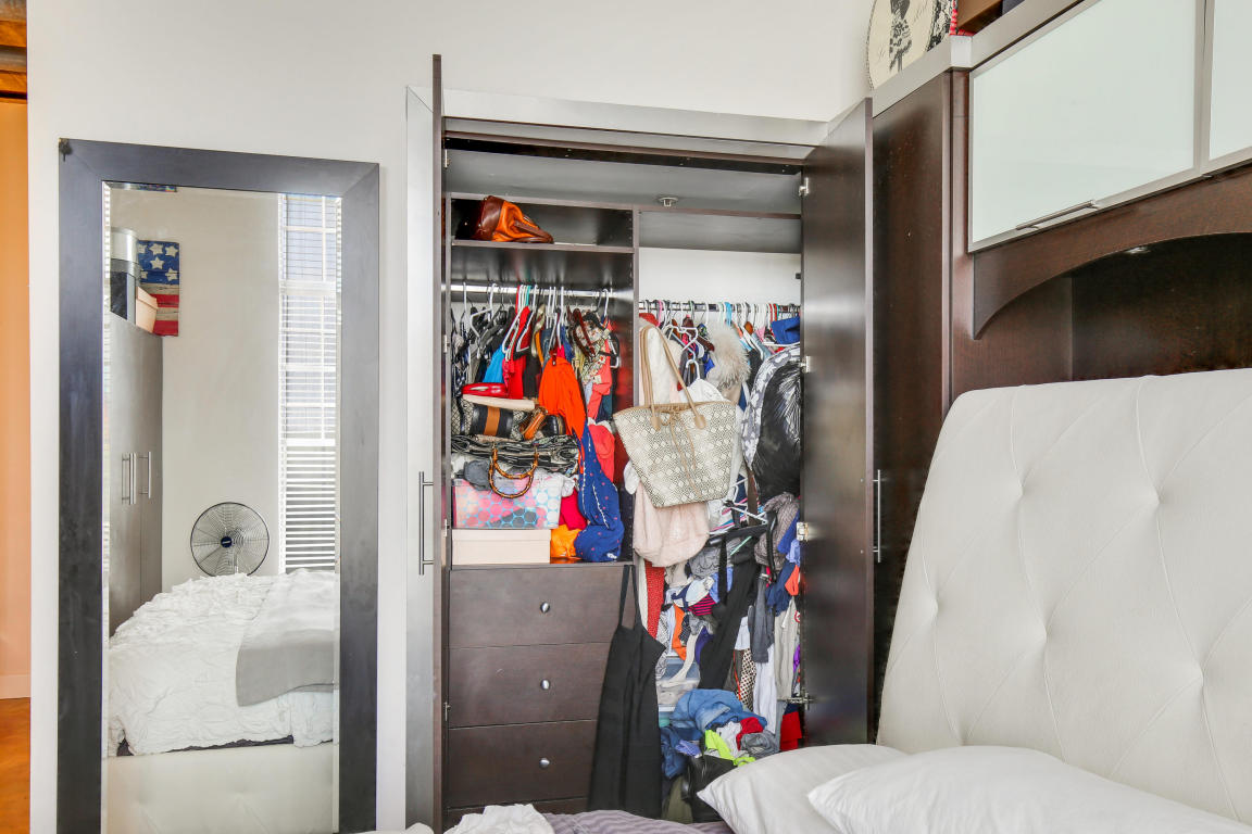 Bedroom with Built-in Closet