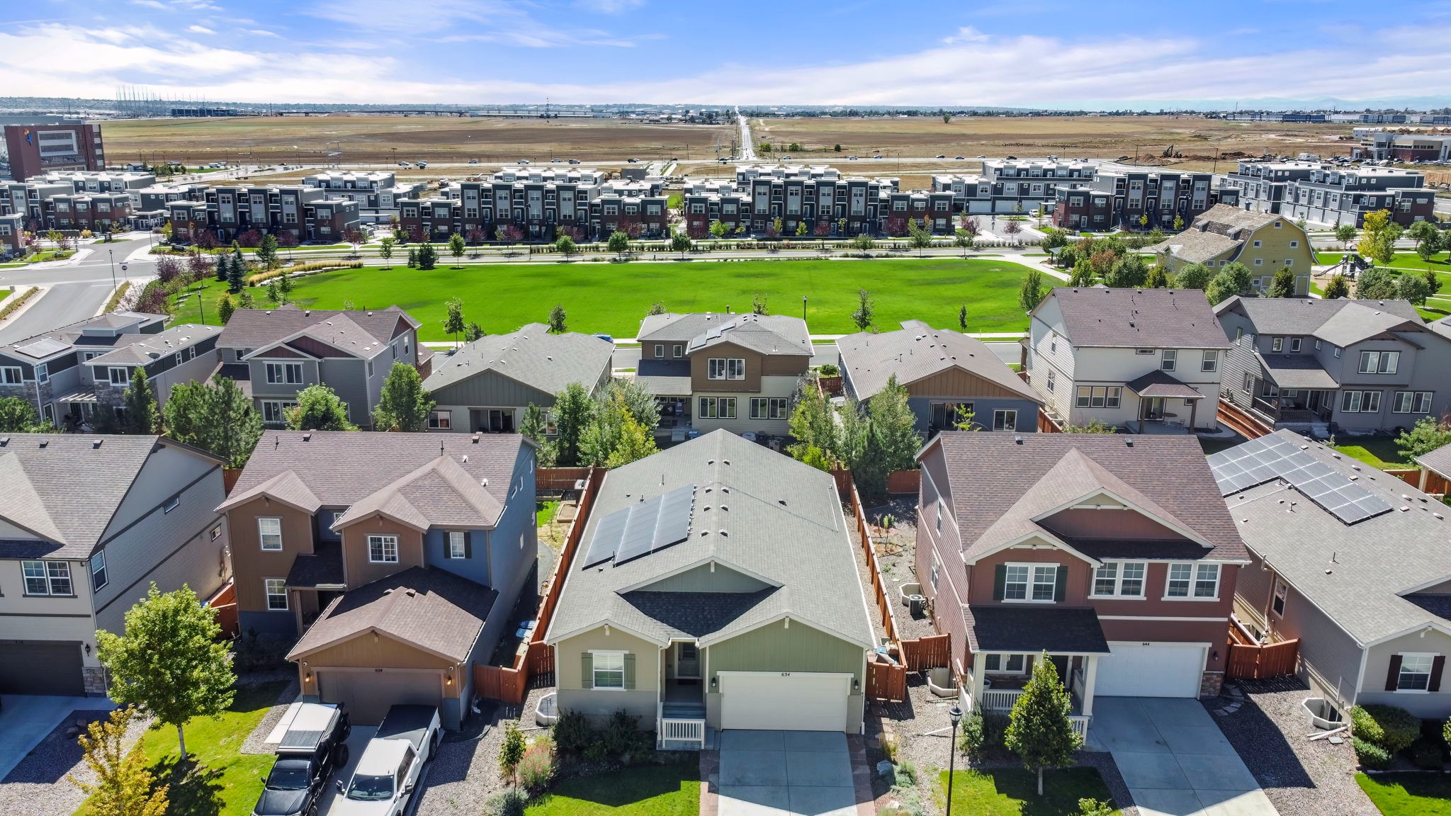 Located near two parks in the neighborhood, right off I-25 