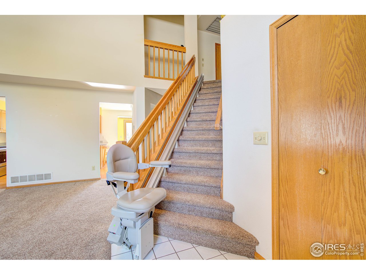 Handicap stair lift makes it a great choice for anyone that needs assistance up to the 2nd story or seller will remove. 