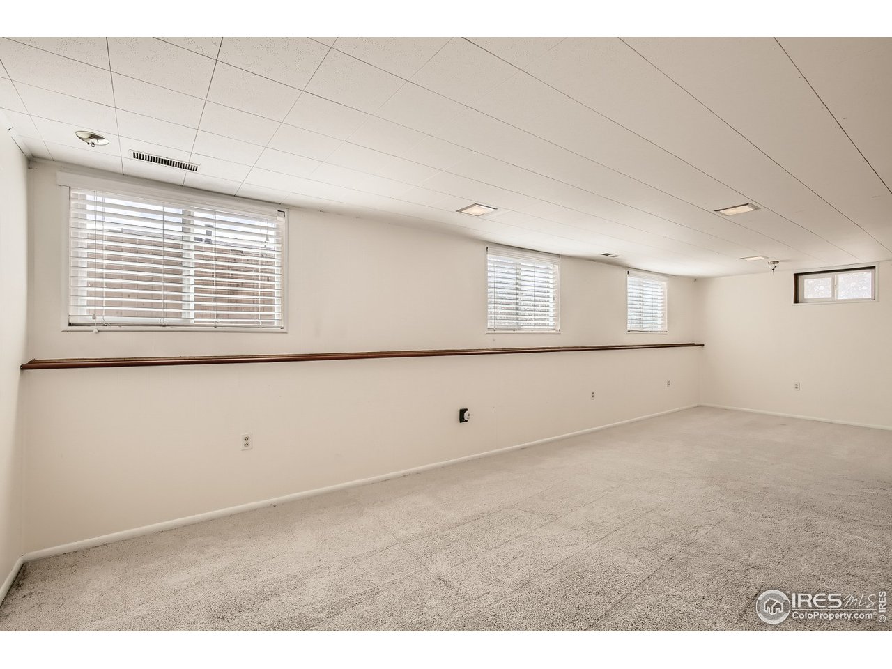 Spacious, well-lit, finished basement. Tons of opportunity to create the room of your dreams!