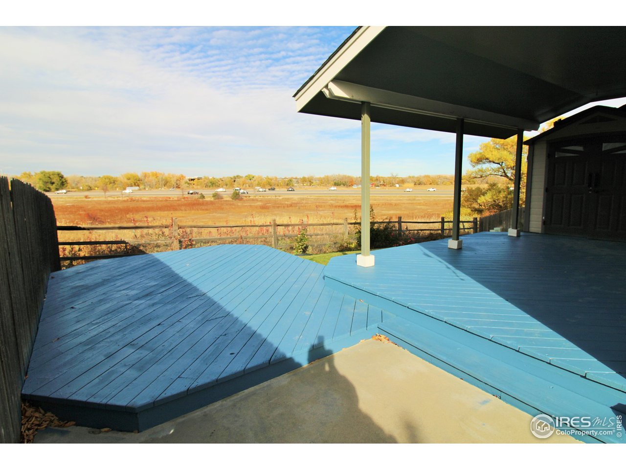 2-level deck + patio, Covered deck is 18' X 12', uncovered deck is 16' X 11'