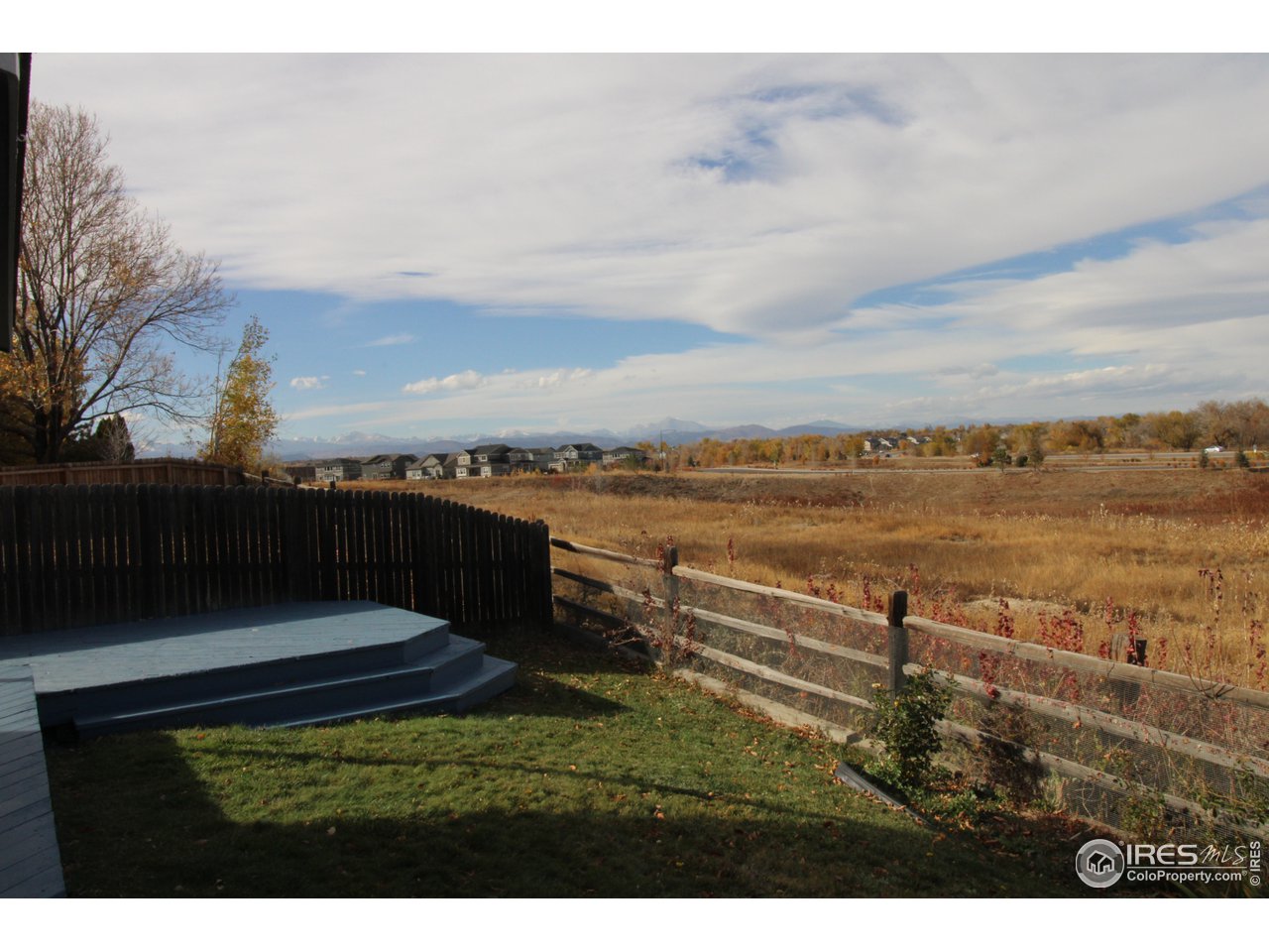 Enjoy the private back yard and the views of Longs Peak and the never summer range.