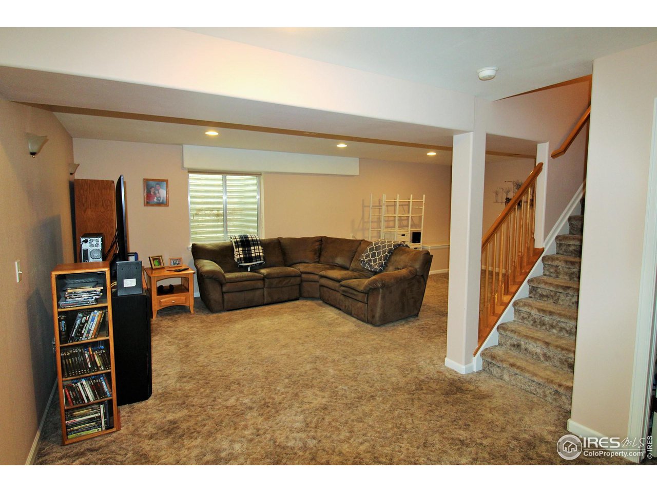 Amazing rec-room in basement makes a great home entertainment area.